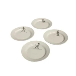 Wadiga Assiettes à Dessert Assiette à Dessert En Céramique D21cm - Lot De 4