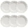 Maisons Du Monde Vaisselle De Noël Assiette à Dessert En Faïence Blanche - Lot De 6