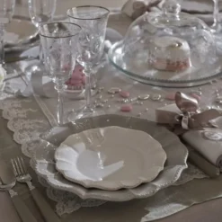 Maisons Du Monde Vaisselle De Noël Assiette à Dessert En Faïence Blanche - Lot De 6 -Assiettes Soldes Magasin assiette a dessert en faience blanche 1000 14 35 132342 3