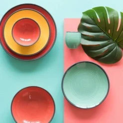 Maisons Du Monde Assiettes à Dessert Assiette à Dessert En Faïence Jaune - Lot De 2 -Assiettes Soldes Magasin assiette a dessert en faience jaune 1000 3 22 180832 3