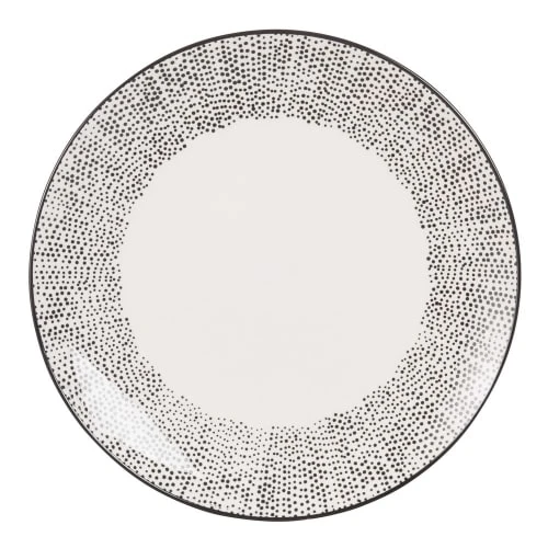 Maisons Du Monde Vaisselle De Noël Assiette à Dessert En Grès Blanc Motifs à Pois - Lot De 6 2 Maisons Du Monde Vaisselle De Noël Assiette à Dessert En Grès Blanc Motifs à Pois - Lot De 6 – Image 2