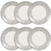 Maisons Du Monde Vaisselle De Noël Assiette à Dessert En Grès Blanc Motifs à Pois - Lot De 6
