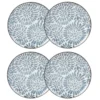 Maisons Du Monde Assiettes à Dessert Assiette à Dessert En Grès Blanc Motifs Graphiques Bleus - Lot De 4