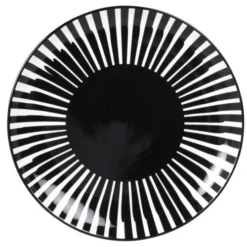 Maisons Du Monde Assiettes à Dessert Assiette à Dessert En Grès Noir Et Blanc - Lot De 6