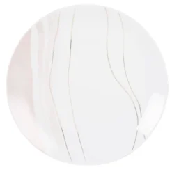 Maisons Du Monde Assiettes à Dessert Assiette à Dessert En Grès Rose Blanc Et Doré - Lot De 4