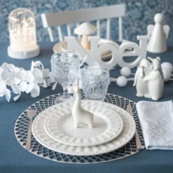 Maisons Du Monde Vaisselle De Noël Assiette à Dessert En Porcelaine Blanche - Lot De 6 -Assiettes Soldes Magasin assiette a dessert en porcelaine blanche 1000 0 30 174403 5