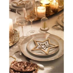 Maisons Du Monde Vaisselle De Noël Assiette à Dessert En Porcelaine D 19 Cm - Lot De 6 -Assiettes Soldes Magasin assiette a dessert en porcelaine d 19 cm 1000 4 14 163850 5
