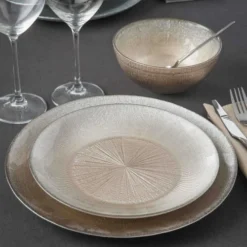 Assiettes Soldes Magasin -Assiettes Soldes Magasin assiette a dessert en verre coloris champagne d 22 cm 1000 15 10 164133 2