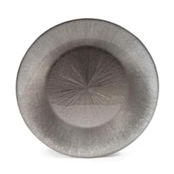 Maisons Du Monde Vaisselle De Noël Assiette à Dessert En Verre Gris D 22 Cm - Lot De 6
