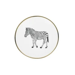 Lo De Manuela Assiettes à Dessert Assiette à Dessert Porcelaine De Limoges Zèbre 21,5 Cm