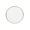Lo De Manuela Assiettes De Présentation Assiette à Pain Porcelaine De Limoges Blanche- Bord Doré 15 Cm