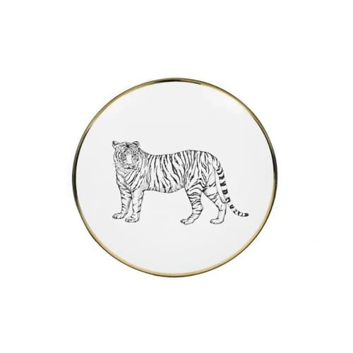 Lo De Manuela Assiettes De Présentation Assiette à Pain Porcelaine De Limoges Tigre 15 Cm 1 Lo De Manuela Assiettes De Présentation Assiette à Pain Porcelaine De Limoges Tigre 15 Cm