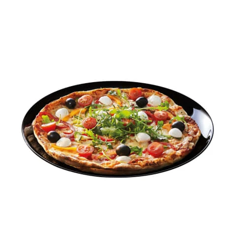 Luminarc Assiettes Plates Assiette à Pizza Noire D32cm 3 Luminarc Assiettes Plates Assiette à Pizza Noire D32cm – Image 3