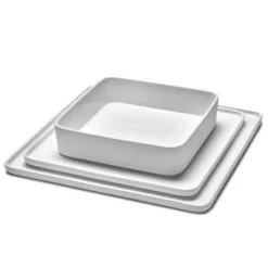 Serax Assiettes Plates Assiette Carrée En Porcelaine Blanche 28x28cm -Assiettes Soldes Magasin assiette carree en porcelaine blanche 28x28cm 2