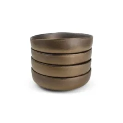 Salt&Pepper Assiettes Creuses Assiette Creuse 21,5xH5,5cm Or Graphite - Lot De 4 -Assiettes Soldes Magasin assiette creuse 21 5xh5 5cm or graphite lot de 4 5