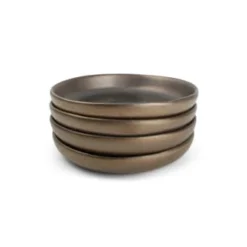 Salt&Pepper Assiettes Creuses Assiette Creuse 21xH3,5cm Or Graphite - Lot De 4 -Assiettes Soldes Magasin assiette creuse 21xh3 5cm or graphite lot de 4 5