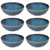 Maisons Du Monde Assiettes Creuses Assiette Creuse En Faïence Bleue - Lot De 6