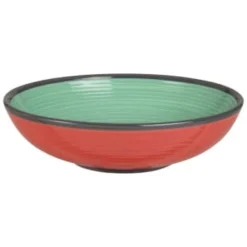 Maisons Du Monde Assiettes Creuses Assiette Creuse En Faïence Jaune Et Verte - Lot De 2 -Assiettes Soldes Magasin assiette creuse en faience verte et rouge valence 1000 5 24 180834 1