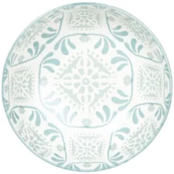 Maisons Du Monde Assiettes Creuses Assiette Creuse En Grès Blanc à Motifs Bleus Et Gris - Lot De 4 -Assiettes Soldes Magasin assiette creuse en gres blanc a motifs bleus et gris 1000 13 19 212768 2
