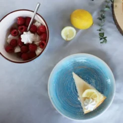 Kare Design Assiettes Creuses Assiette Creuse En Grès Bleu D21 - Lot De 4 -Assiettes Soldes Magasin assiette creuse en gres bleu d21 lot de 4 2