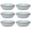 Maisons Du Monde Assiettes Creuses Assiette Creuse En Grès Bleu Gris - Lot De 6