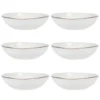 Maisons Du Monde Assiettes Creuses Assiette Creuse En Grès Gris Clair - Lot De 6