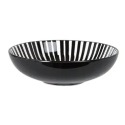 Maisons Du Monde Assiettes Creuses Assiette Creuse En Grès Noir Et Blanc - Lot De 6