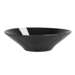 Maisons Du Monde Assiettes Creuses Assiette Creuse En Grès Noir Et Crème - Lot De 4