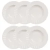 Maisons Du Monde Assiettes Creuses Assiette Creuse En Porcelaine Blanche - Lot De 6