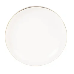 Maisons Du Monde Vaisselle De Noël Assiette Creuse En Porcelaine Blanche Et Dorée - Lot De 6 -Assiettes Soldes Magasin assiette creuse en porcelaine blanche et doree 1000 6 32 208681 2