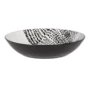 Maisons Du Monde Assiettes Creuses Assiette Creuse En Porcelaine Blanche Et Noire à Motifs - Lot De 6