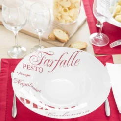 Maisons Du Monde Assiettes Creuses Assiette Creuse En Porcelaine Rouge D 30 Cm - Lot De 2 -Assiettes Soldes Magasin assiette creuse en porcelaine rouge d 30 cm 1000 7 29 115403 3