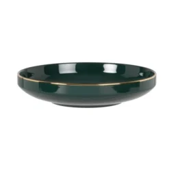 Maisons Du Monde Assiettes Creuses Assiette Creuse En Porcelaine Verte Et Dorée - Lot De 6