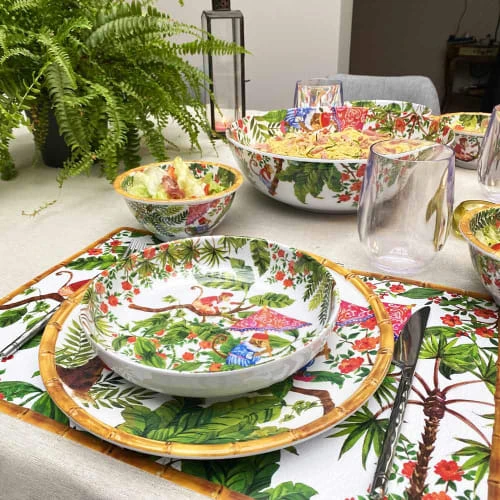 Les Jardins De La Comtesse Assiettes Creuses Assiette Creuse Mélamine Pure Décorée Par Des Singes De Bali 20 Cm 2 Les Jardins De La Comtesse Assiettes Creuses Assiette Creuse Mélamine Pure Décorée Par Des Singes De Bali 20 Cm – Image 2