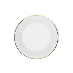 Lo De Manuela Assiettes Creuses Assiette Creuse Porcelaine De Limoges Blanche - Bord Doré 19 Cm