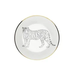 Lo De Manuela Assiettes Creuses Assiette Creuse Porcelaine De Limoges Tigre 19 Cm
