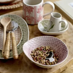 Bloomingville Assiettes Plates Assiette De Service En Grès Vert -Assiettes Soldes Magasin assiette de service en gres vert 2