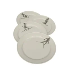 Wadiga Assiettes Plates Assiette En Céramique Blanche D27cm - Lot De 4