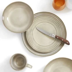 Medard De Noblat Assiettes Creuses Assiette Gourmet En Grès Sable -Assiettes Soldes Magasin assiette gourmet en gres sable 2