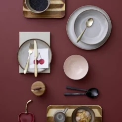 Bloomingville Assiettes Plates Assiette Lara En Grès Gris D28,5cm -Assiettes Soldes Magasin assiette lara en gres gris d28 5cm 2