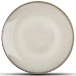 ONA Assiettes à Dessert Assiette Plate Beige Ø 20,5cm - Lot De 4