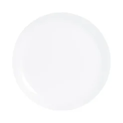 Luminarc Assiettes Plates Assiette Plate Blanche En Verre Opale Extra Résistant D25cm