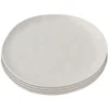 Kare Design Assiettes Plates Assiette Plate En Céramique Grise D20 - Lot De 4