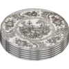 Kare Design Assiettes Plates Assiette Plate En Céramique Grise D27 - Lot De 6