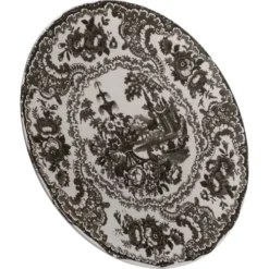 Kare Design Assiettes Plates Assiette Plate En Céramique Grise D27 - Lot De 6 -Assiettes Soldes Magasin assiette plate en ceramique grise d27 lot de 6 2