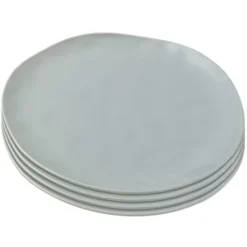 Kare Design Assiettes Plates Assiette Plate En Céramique Sauge D20 - Lot De 4