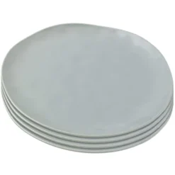 Kare Design Assiettes Plates Assiette Plate En Céramique Sauge D26 - Lot De 4
