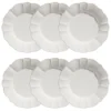 Maisons Du Monde Vaisselle De Noël Assiette Plate En Faïence Blanche - Lot De 6