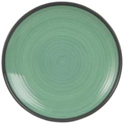Maisons Du Monde Assiettes Plates Assiette Plate En Faïence Verte - Lot De 2 -Assiettes Soldes Magasin assiette plate en faience verte valence 1000 16 18 180828 1