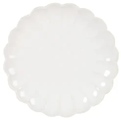 Maisons Du Monde Assiettes Plates Assiette Plate En Grès Beige - Lot De 6